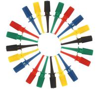 20 Pièces Crochet de Testeur Multimètre Ressort Intégré 60-70 | Embout Isolant, Bouton Poussoir Pratique, Sondage Mains Dégagées pour Circuits Intégrés, Connecteurs de Breadboard,