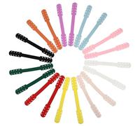 20 pièces Crochet Réglable en Silicone, Extension Confortable anti-glisse | Accroches Ajustables, Accessoire Réutilisable pour Port Prolongé, Meilleure Tenue Autour Couleur Aléatoire Style Aléatoire