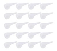 20 Pièces Cuillère Doseuse Plate 30g en Plastique, Long Manche | Dosette de Lessive Sèche, Prise Hygiénique, Rangement Suspendu, pour Tambour et Blanchisserie