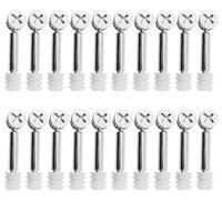 20 pièces de connecteurs multifonctions pour meubles, comprenant des fixations de connexion excentriques, des serrures à came de diamètre 12 mm et des chevilles-vis M6x40 mm