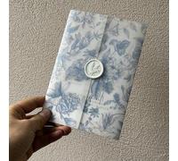 20 pièces de papier kraft bleu, vert ou à motif floral, convenant pour des invitations de mariage de 5x7 pouces, des cartes DIY, des enveloppes en kraft personnalisées, des cadeaux de fête, de la déco