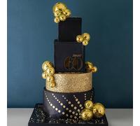 20 pièces Décorations de gâteau en forme de boule disco rose, Mini boule disco - Décorations en verre argenté miroir rétro des années 70, Décorations de boule disco pour carnaval, Mini boule réfléchis