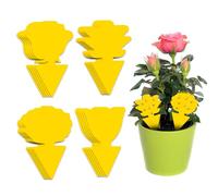 20 Pièces Double Face Attrape Mouche, Anti Moucheron Plante Interieur, Piege a Moucherons Interieur, Pièges à Insectes pour Balcon, Ferme, Jardin Arrière