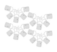 20 Pièces Douille LED B22 avec Crochet, Lampe Portable pour Éclairage | Plastique Blanc, Batterie Intégrée, Installation sans Outil, Recharge Téléphone, Adaptée aux Branches et Espaces Temporaires