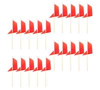 20 Pièces Drapeaux de Balisage Extérieurs Triangulaires | Réutilisables, Visibilité Élevée, pour Aménagement Extérieur et Jardin, Marqueur de Terrain Polyvalent