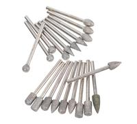 20 Pièces Embouts de Meuleuse en Carborundum Tige | Lot Assorti Argenté, Résistance à L'usure, Retrait Plus Rapide Rouille, pour Sculpture Lapidaire, Modelage et Réparations