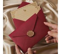20 pièces, Ensemble d'enveloppes et de lettres en lin, Lettres d'amour manuscrites pour petit ami et petite amie, Comprend 4 enveloppes, 12 feuilles de papier à lettres et 4 sceaux de cire, Convient p