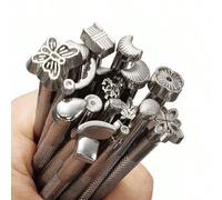 20 pièces Ensemble d'outils d'artisanat DIY, outils de gaufrage , pinces à poinçonner, poinçon de gravure et de gaufrage 20 piècesAlliage de fer