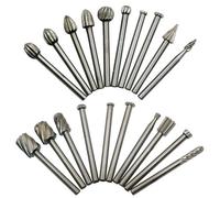 20 Pièces Ensemble Hss Dremel Routage Titane Fraisage Bois Couteau Rotatif Fichier Coupe-Bois Sculpture Sculptée Outils De Coupe Accessoires