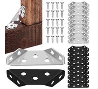 20 Pièces Équerre D’angle en Acier Renfort à Angle Droit | Compatibilité, Installation Simple, Solution Solide, Style Minimaliste, Finition Discrète pour Assemblage et Soutien