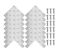 20 Pièces Équerre D’angle en L, Lot, Acier Inoxydable | Fixation Discrète, Trous Fraisés Pré-percés, pour Panneaux Agglomérés, Tiroirs, Réparation et Montage