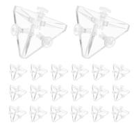 20 Pièces Équerre D’angle Triangulaire en Acrylique Vis et Écrous | Fixation Transparente, Stabilité Renforcée, Installation Facile, pour Coins de Meubles et Étagères