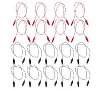 20 Pièces Fils de Test à Pince Crocodile Double Extrémité | Gaine Isolée Pvc, Protection Renforcée, Projets Pratiques et Apprentissage Électronique, Courant Stable