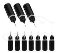 20 Pièces Flacon Applicateur de Colle à Aiguille 10ml | Bouteille Souple Rechargeable, Contrôle Précis des Petites Quantités de Liquide, Embout en Acier Inoxydable
