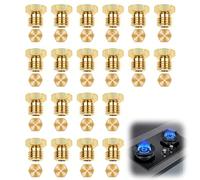 20 Pièces Gicleur Gaz Butane Universel pour Cuisiniere Gaz,Ensembles de Buses Laiton,Injecteur Gaz Bouteille et Gaz de Ville Remplacement, 0.5*3-0.65*2-0.7*4-0.73-0.87*3-0.9-0.95-0.97*2-1.02-1.15-1.35