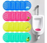 20 Pièces Grille Urinoir Parfumée, Insert Urinoir WC Parfumé, Protection Anti-éclaboussures Urinoir, Désodorisant Urinoir, 4 Couleurs (Cerise, Citron, Pomme Verte, Brise Marine)