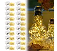 20 Pièces Guirlande Lumineuse LED à Piles 2m 20 LED Petite Fairy Lights Fil