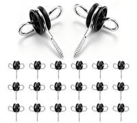 20 Pièces Isolateurs De Poignée De Portail, Isolateur Cloture Electrique, Double Anneau Isolateur Cloture Electrique pour cordes, fils et torons, électrique Poteaux en bois