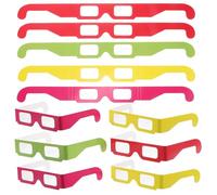 20 Pièces Lunettes à Diffraction 3d en Carton, Effets Arc-en-ciel | Monture Pliable en Papier, Verres Kaléidoscopiques, Rangement à Plat, Adaptées aux Adultes, Spectacles Lumineux et Enseignes