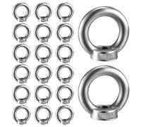 20 Pièces M6 D'écrous À Anneau en Acier Inoxydable 304, Écrous À Oeil | Anneau de Levage, Écrous Filetés de Fixation pour les Accessoires de Levage et Raccord de Corde