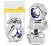 20 Pièces M6 Nylstop Écrous,Caianwin DIN985 Écrou Nylstop en Acier Inox A2 V2 Ecrou Frein Hexagona Autobloquant pour Vis, Boulons Filetés & Tiges Filetées