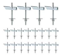20 Pièces M6x100mm Chevilles à Bascule Poids Lourd Cheville Parpaing Creux en Acier Galvanisé au Carbone pour Pour Suspendre des