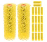 20 Pièces Manchon de Peinture Éponge Texturé Jaune, Grosse Nappe | Murs Intérieurs, Enduits D’apprêt et Pierre, Joint Robuste, Rebond Élevé, Usage sur Échafaudage