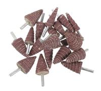 20 Pièces Meules Abrasives Coniques en Toile Émeri | Marron, Rotatives, Plusieurs Spécifications, Ponçage et Polissage sur Différents Matériaux, Angles Variés