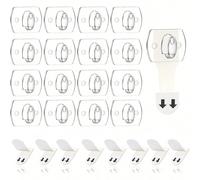 20 pièces Mini crochets auto-adhésifs - Matériau en plastique, sans électricité nécessaire, adhérence forte, sans dommage après le retrait, utilisation polyvalente pour la décoration intérieure/extéri