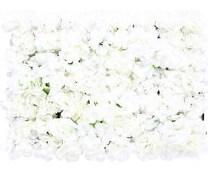 20 pièces mur de fleurs mur de roses artificielles blanc 60x40cm fleur de soie mur de bonbons décoration de la scène fleurs artificielles pour le mariage décoration murale de mariage