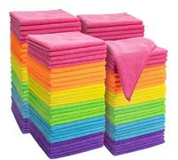 20 pièces/paquet Chiffons de nettoyage en microfibre ultra-doux, chiffon à vaisselle, chiffon de ménage, serviette de nettoyage pour cuisine et salle de bain, serviette absorbante durable, 30 cm * 30