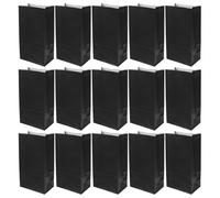 20 Pièces Paquet Présents en Papier Kraft Noir, Fourre-tout Fête | Pochette Présent Papier, Sachets Présents Kraft, pour Vêtements et Petits Objets