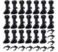 20 Pièces Pieds D'Armoire Plastique, Pied Meuble Cuisine, Réglables pour Plus Épais en Plastique avec Clip Fixation Base, Armoire