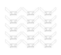 20 pièces Pince à Ressort pour Abat-Jour, Modèle 6,5x3,6x2cm | Fer Argenté, Double Fourche Résistante à L’Usure, Remplacement Pratique pour Suspensions et Réparations Domestiques