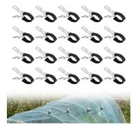 20 Pièces Pince a Ressort pour Bache Piscine, Clips pour Serre de Jardin avec Feuille de Protection, Grosse INOX Pince à Linge