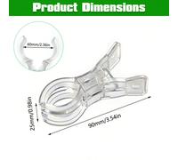 20 pièces Pinces à ressort en plastique transparent robuste de 3,5 pouces | Clips de fixation polyvalents pour arche de ballons, convenant pour fixer les décors, pinces artisanales solides et durables