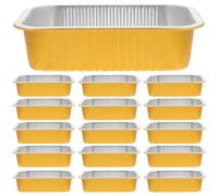 20 Pièces Plat à Rôtir Jetable en Aluminium 750ml pour Cuisson au Four | Barquette sans Couvercle, Empilable pour Service à Emporter, pour Grillades et Restes