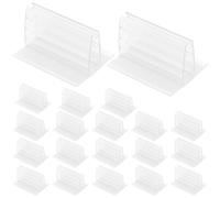 20 Pièces Porte-affiches Auto-adhésifs PVC Mini | Compact, Fixation Sûre des Panneaux, Pose Facile, Usage Table et Vitrine, Porte Addition