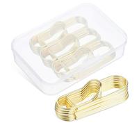 20 pièces Porte-stylo Trombone Métal Doré, Rangement Compact | Garde L’Outil D’Écriture à Portée, Format 6x2x0,1cm, Adapté aux Porte-Documents et Agendas, Enseignants