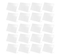 20 Pièces Présentoir de Prix de L en Plastique Autoportant | Supermarché, Boulangerie, Insertion D’étiquette, Affichage Clair, Effet Visuel, Support Transparent