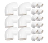 20 Pièces Raccord Coudé PVC 90 Degrés pour Tuyau D'eau, Blanc | Connexion Sécurisée, Gain de Place les Projets de Plomberie, Finition Sobre, Usage sur Systèmes de Tuyauterie