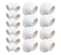 20 Pièces Raccord Coudé PVC à 90 Degrés, Connexion Sécurisée | Blanc, Profil Élégant et Gain de Place, Usage Plomberie et Projets, Pièce en PVC