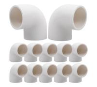 20 Pièces Raccord de Tuyau Coudé 90 Degrés en PVC Blanc | Connexion Sécurisée, Gain de Place, Forme Coudée, Usage en Système de Plomberie, Finition Blanche