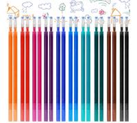 20 Pièces Recharges pour Stylos Effaçables, Compatible avec Legami 0,7 mm, Encre Thermosensible Effaçable, Longueur 13 cm, 10 Couleurs, recharge stylo, Cartouches de Remplacement