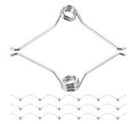 20 Pièces Ressort de Torsion en V pour Tondeuse à Moutons, Acier | Compatibilité pour Outils de Jardin et Ciseaux de Toilettage pour Animaux, Atelier, Argenté