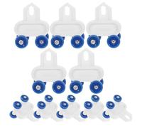 20 Pièces Roue à Rideaux de Rail, Supports de Rails en Plastique | Réutilisable, Légère, Facile à Installer, pour Portes Coulissantes et Bureau, Lot