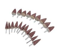 20 Pièces Roues à Lamelles Abrasives Coniques Poignée | Papier de Verre Abrasif, pour Meulage et Polissage, Usage sur Outils Rotatifs Multifonction, Lot Varié