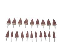 20 Pièces Roues à Lamelles Coniques Têtes de Broyage Rotatives | Têtes Coniques, Toile Abrasive, Poignée, Plusieurs Spécifications, Usage Simple pour Outil Rotatif