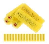 20 Pièces Rouleau Texturé Grand Format en Éponge Jaune | Application Décorative, Joint Robuste et Nappe Large, pour Cloisons Sèches et Surfaces de Plâtre