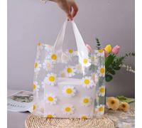 20 pièces Sac cadeau premium à imprimé marguerite, multi-usage, réutilisable pour emballage boutique de vêtements/serviettes/shopping. Sacs décoratifs de haute qualité pour anniversaires/mariages/fête